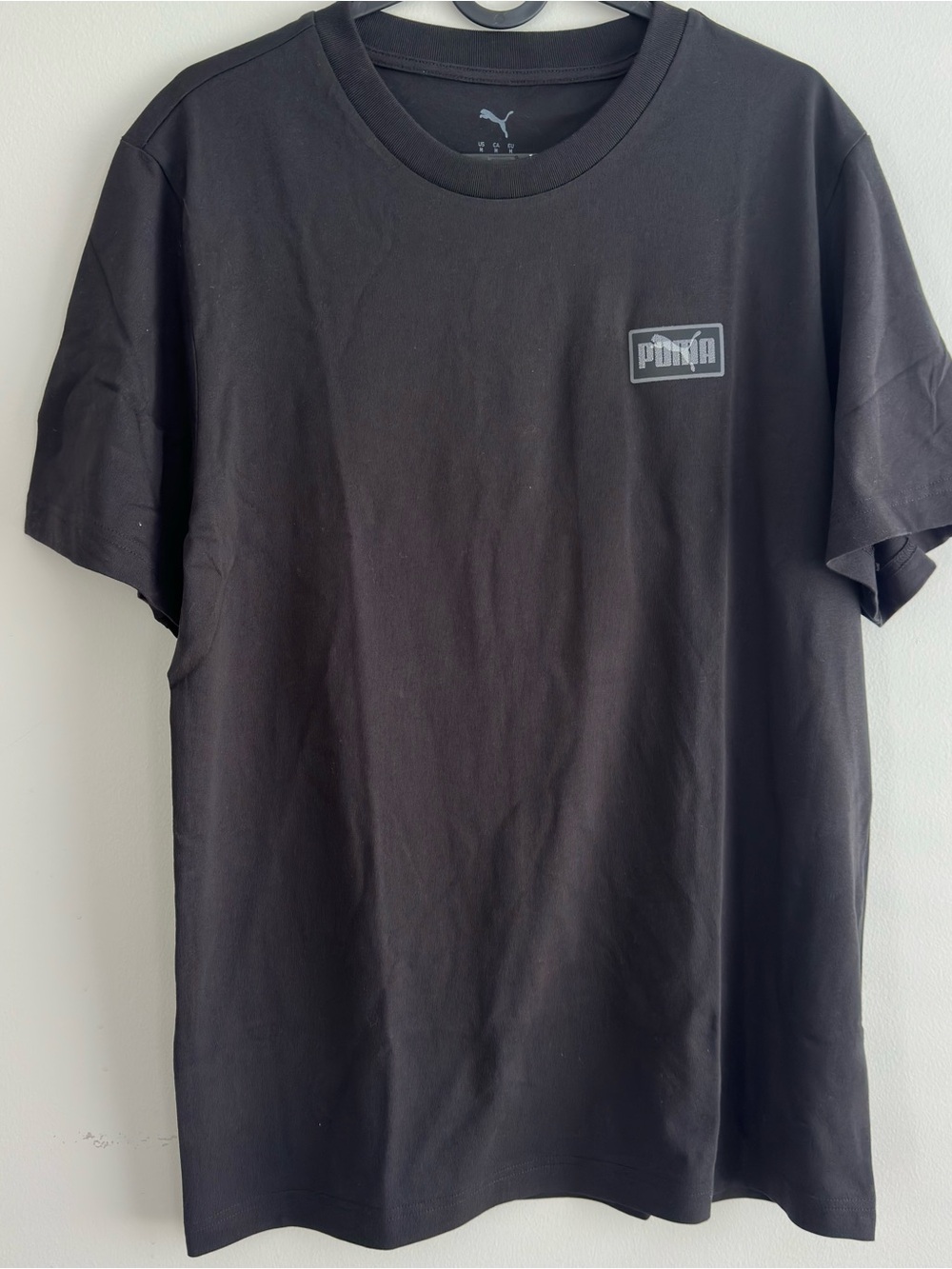 Puma NWT Men's Black Crew Neck Logo T-Shirt Size Medium - Picture 4 of 8